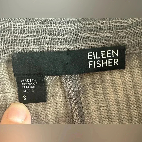 Eileen Fisher linen buttonless cardigan (00893) - Picture 9 of 9